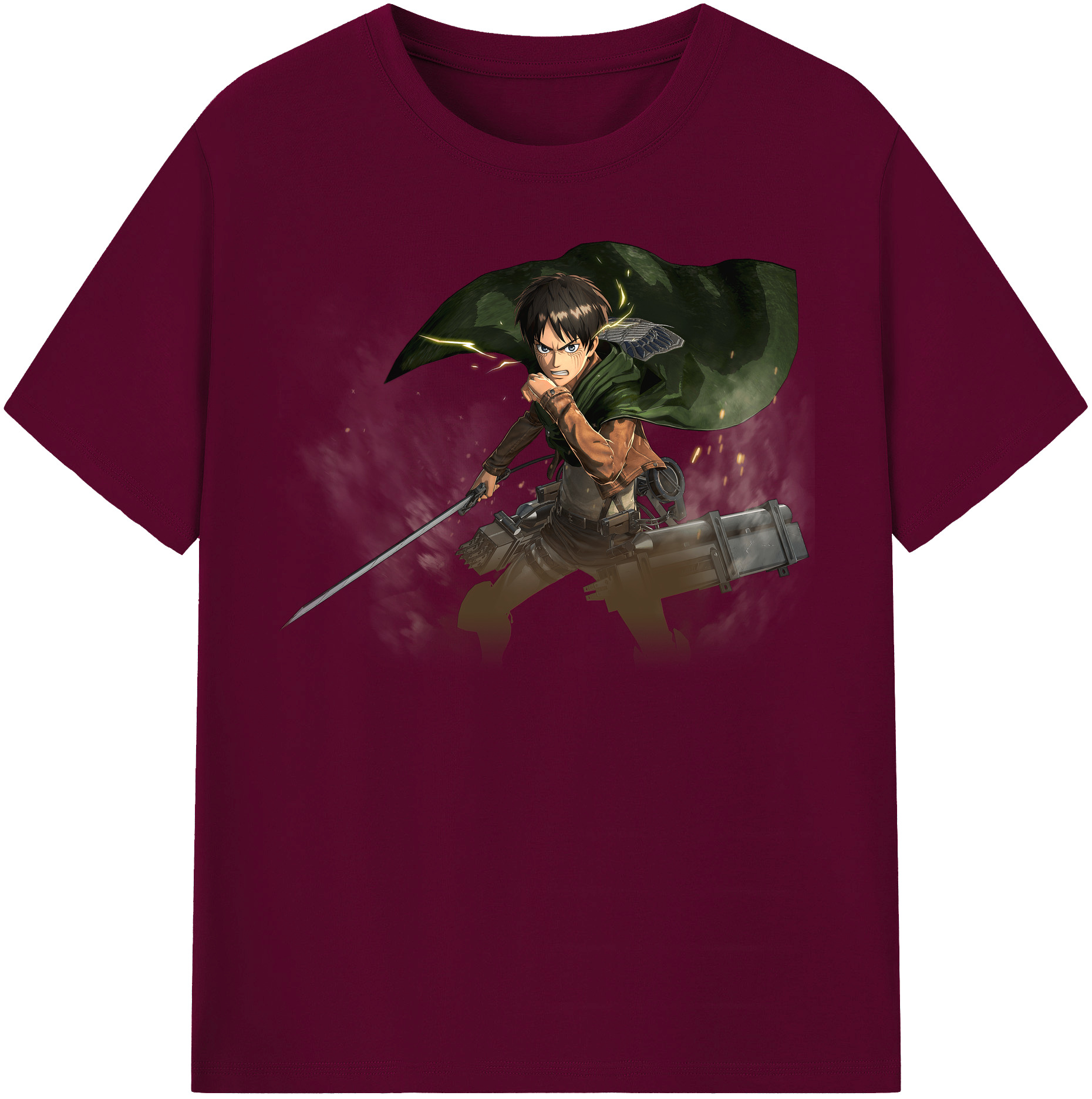 （画像用） 進撃の巨人 エレン･イェーガー Attack on Titan Eren Jäger レディースカジュアルプリントTシャツ（綿100％）